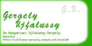 gergely ujfalussy business card